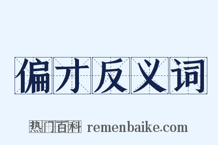偏才反义词是什么意思的图片